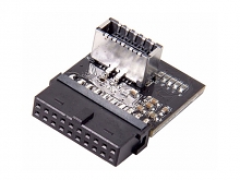 USB 3.1 Front Panel Header Type-E to USB 3.0 20-Pin Header Male Extension Adapter for Motherboard