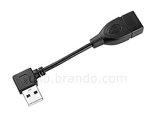 USB 2.0 A Male to USB 2.0 A Female Short Cable (90°)