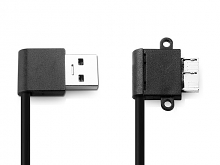 USB 3.0 A Male (Right 90°) to USB 3.0 micro B Male (Angled) Short Cable