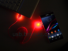 MicroUSB illuminated Coiled Cable