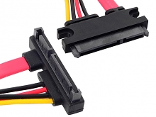 SATA 22-Pin Male (90°) to SATA 22-Pin Female Cable