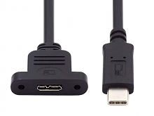 USB 3.0 micro B Female to USB 3.0 Type-C Male Cable