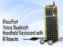 iPazzPort Voice Bluetooth Handheld Keyboard with IR Remote