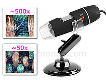 USB Digital Microscope with 8 LEDs (500X)