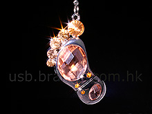 USB Jewel Foot Necklace Flash Drive