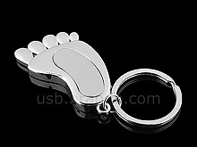 USB Foot Keychain Flash Drive