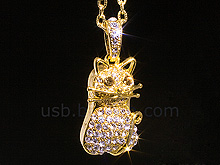 USB Jewel Cat Necklace Flash Drive