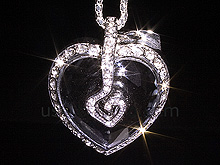 USB Jewel Noble Heart Necklace Flash Drive