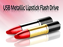 USB Metallic Lipstick Flash Drive