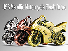 USB Metallic Motorcycle Flash Drive