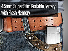 4.5mm Super Slim Portable Battery with Flash Memory