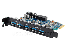 ORICO 5-Port USB 3.0 PCI Express Card with 20-Pin Header