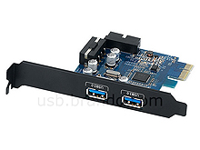 ORICO 2-Port USB 3.0 PCI Express Card with 20-Pin Header