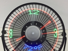 USB LED Clock Desktop Fan