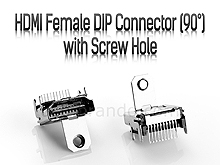 HDMI Female DIP Connector (90°) with Screw Hole