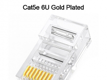 Cat5e RJ45 8P8C Modular Plug Connector - Cat5e 6U Gold Plated