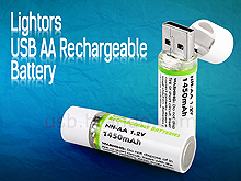 Lightors USB AA Rechargeable Battery