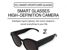 K11 Smart Spy Sports Wi-Fi Glasses