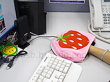 USB Strawberry Warmer Mouse Pad