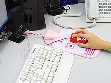 USB Hot-Water Bag Warmer Mouse Pad with 2-Port Hub