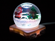 USB X'mas Liquid Crystal Ball 4-Port Hub