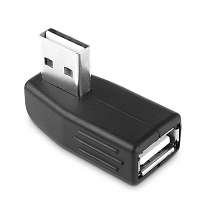 Reversible USB 2.0 A Male to USB 2.0 A Female Adapter (90°)