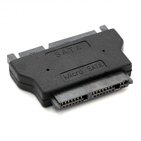 micro SATA (7+9-pin) Female to SATA 22-Pin Male Adapter