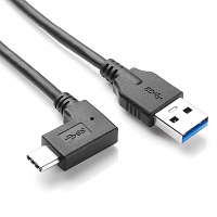 USB 3.1 Type-C Male to USB 3.0 A Male Cable (Horizontal 90°)