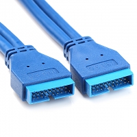 USB 3.0 20-Pin Header Female to USB 3.0 20-Pin Header Female Cable