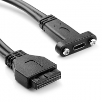 USB 3.0 20-Pin Header Male to USB 3.1 Type C Female Cable