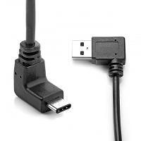 USB 3.1 Type-C Male (Vertical 90°) to USB 3.0 A Male Cable (Left Horizontal 90°)