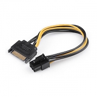 SATA 15-Pin Male to 6-Pin Female PCI Express Card Power Cable