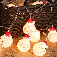 Mini Snowman Head Decor Light