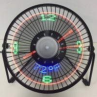 USB LED Clock Desktop Fan