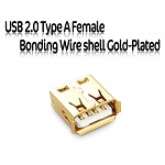 USB 2.0 Type A Female Bonding Wire shell Gold-Plated