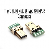 micro HDMI Male D Type SMT+PCB Connector