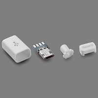 Reversible micro USB Male Soldering Adapter with Shell