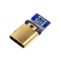 USB 3.1 Type C Male SMT+PCB Connector (3.1 version - Gold-Plated)