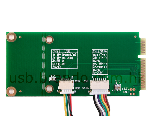 Mini PCIe to USB/SATA Adapter