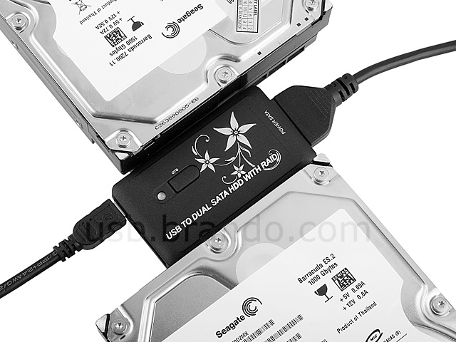 USB/eSATA to Dual SATA HDD Adapter with RAID support + OTG