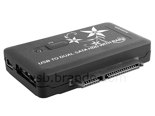 USB/eSATA to Dual SATA HDD Adapter with RAID support + OTG