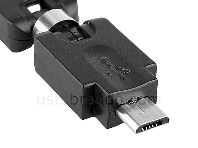 360° x 360° USB A Male to Micro-B Male Adapter