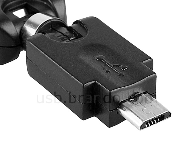 360° x 360° USB A Female to Micro-B Male Adapter