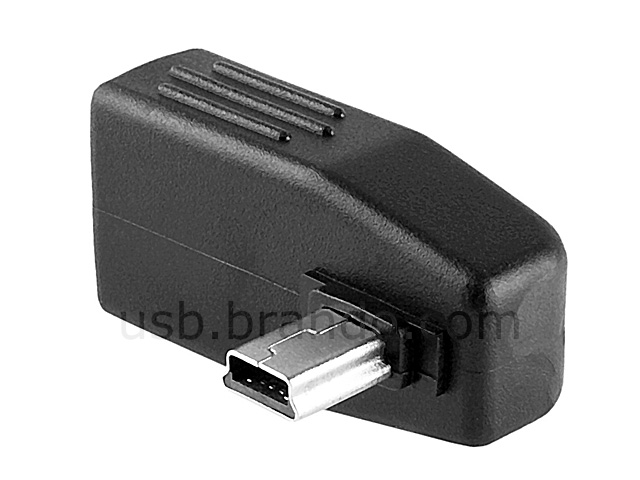 USB 2.0 A Female to Mini-B 5-pin Male Adapter (90°)