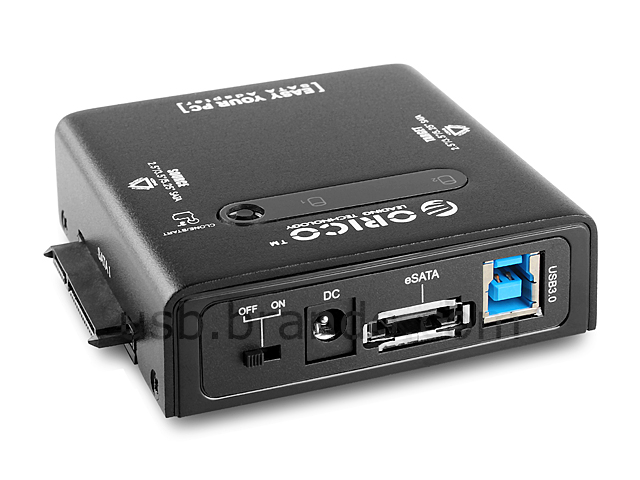 USB 3.0 Dual SATA HDD Clone Adapter (USB 3.0 + eSATA)