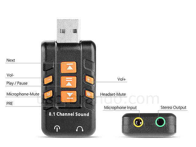 USB 8.1 Channel Sound Adapter