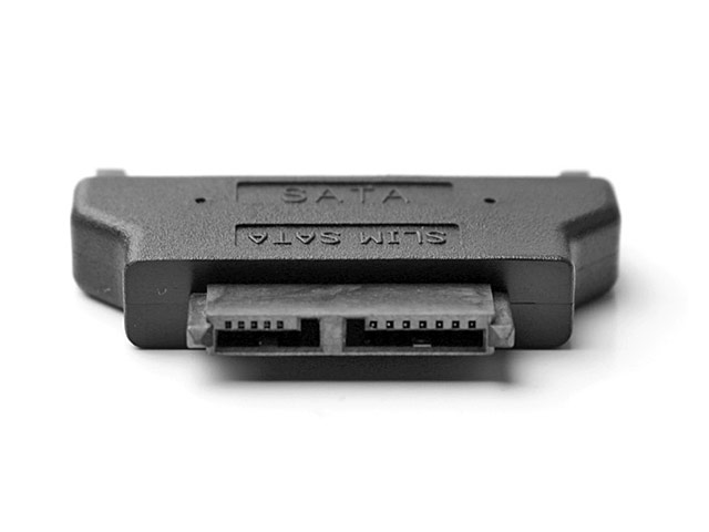 Slim SATA (7+6-pin) Female to SATA 22-Pin Male Adapter