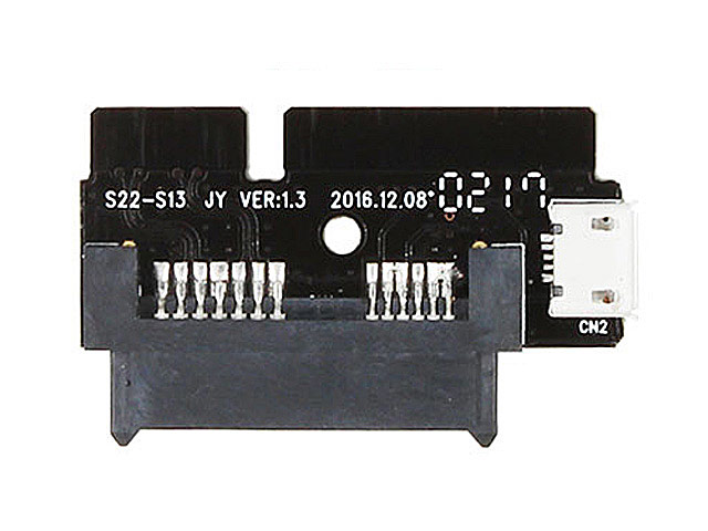 SATA 22-Pin Male to Slim SATA 13-pin Adapter with Auxiliary Power Supply