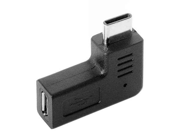 Type-C Male to microUSB Female Adapter (Horizontal 90°)