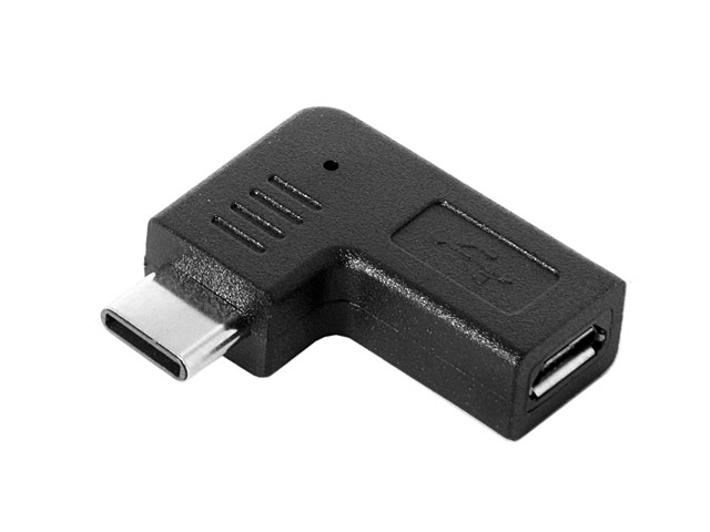 Type-C Male to microUSB Female Adapter (Horizontal 90°)